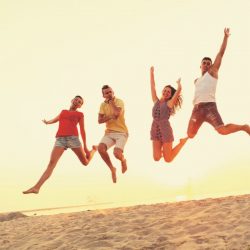vacances groupe à la mer